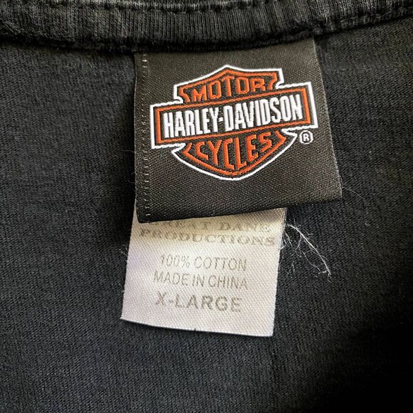 Harley Davidson Motorcycles Bahamas Graphic Tee Black Orange Mens Size XL - Picture 4 of 4